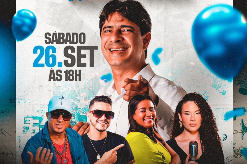 Foto: Divulgação - Vereador Alex da Pax comemora aniversário com festa aberta ao público e shows neste sábado (26)