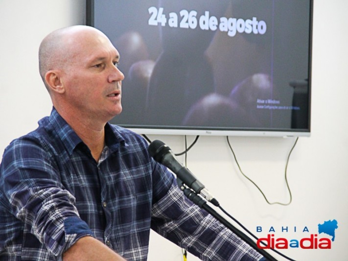 Prefeito Luciano Francisqueto garantiu o apoio da Prefeitura de na realização de shows musicais no evento. (Foto: Joziel Costa/BAHIA DIA A DIA)