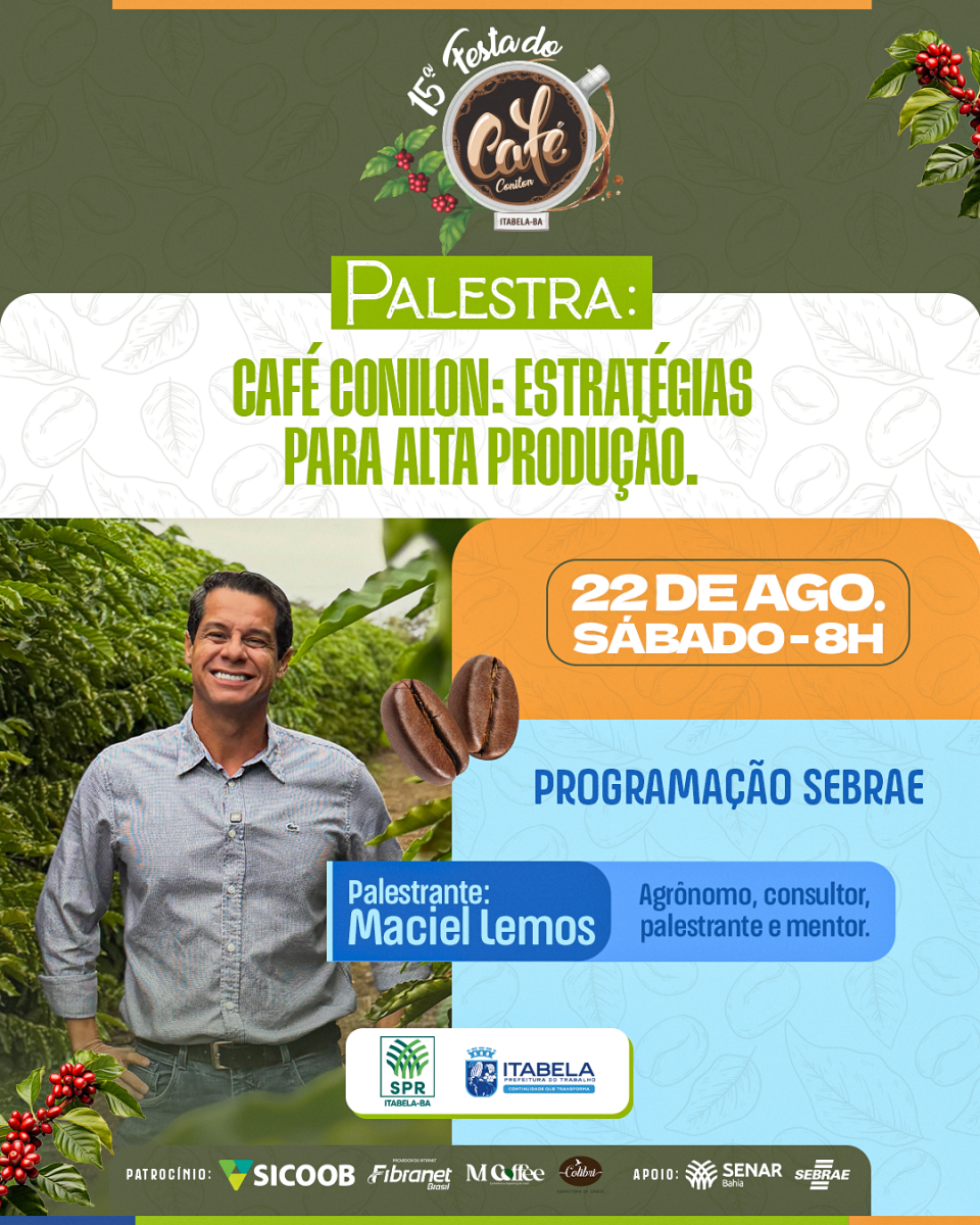 O agr�nomo, consultor e mentor Maciel Lemos aborda o tema "Caf� Conilon: Estrat�gias para Alta Produ��o"