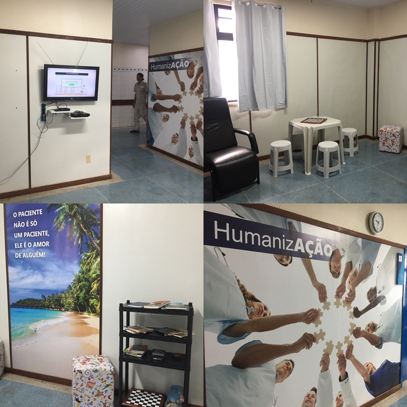Fotos: Divulgação - Espaço com jogos, livros, TV e vídeo tem objetivo de ampliar cuidado com o paciente