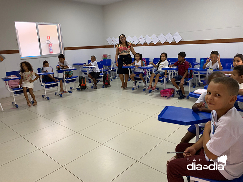 Mais de seis mil alunos iniciam aulas na rede municipal em Itabela. (Foto: Alex Gonçalves/BAHIA DIA A DIA)