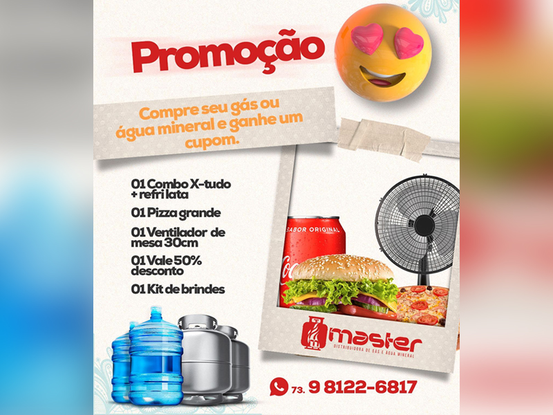 Master Distribuidora realiza sorteio de brindes de promoção neste sábado. (Foto: Divulgação)